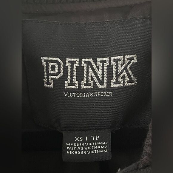 New! Victorias Secret Pink STUDDED Bomber Varsity Jacket - Picture 3 of 7
